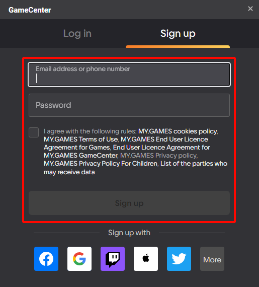 Available account authorization methods knowledgebase warface support my games